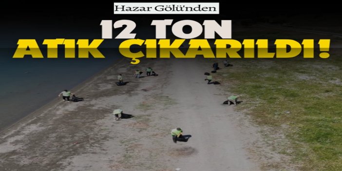 Hazar Gölü'nde temizlik seferberliği: 56 kilometrelik kıyıdan 12 ton atık çıkarıldı