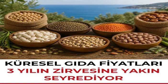 Küresel gıda fiyatları 3 yılın zirvesine yakın seyrediyor