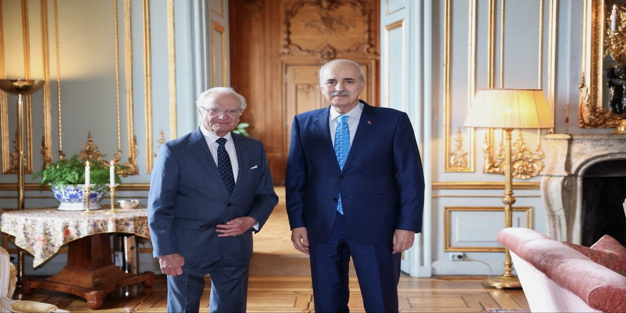 İsveç Kralı Carl XVI Gustaf, TBMM Başkanı Kurtulmuş'u kabul etti