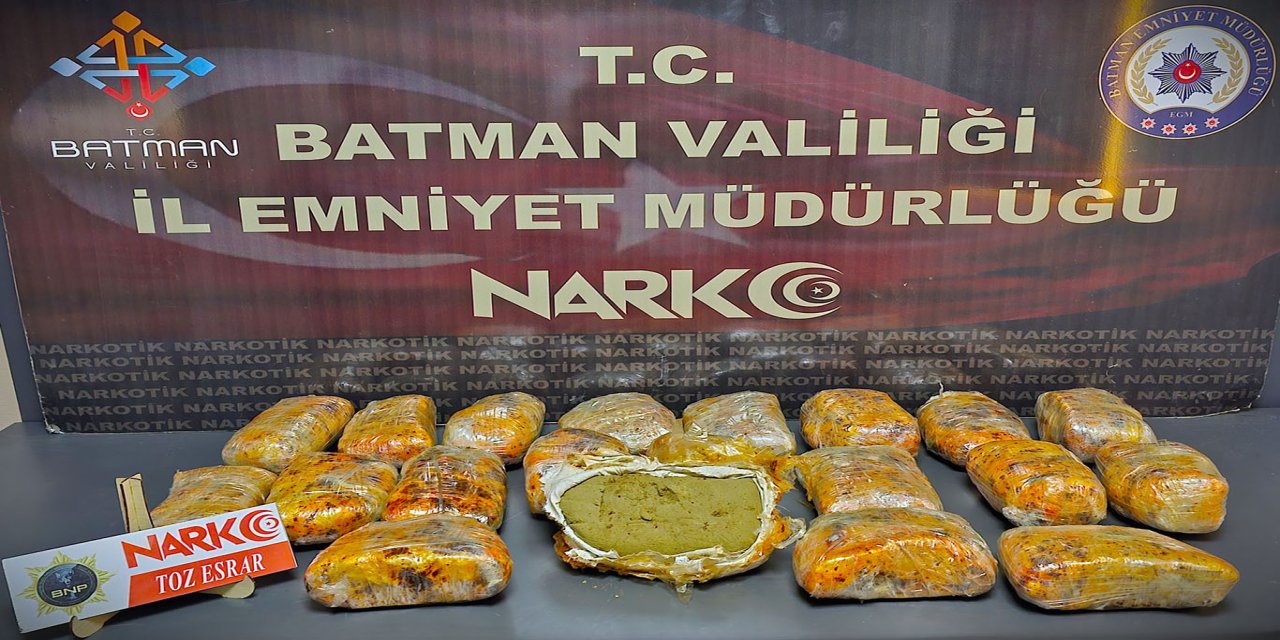 Batman'da 11 kilo toz esrar ele geçirildi