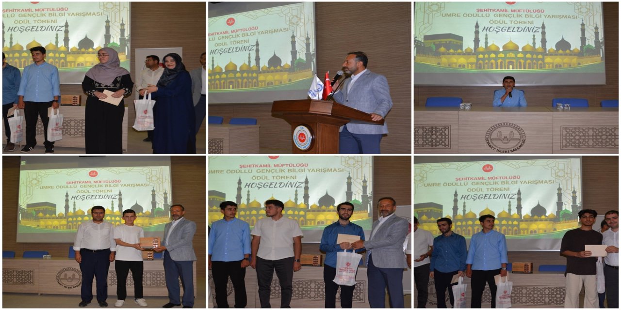 Gaziantep'te 'Umre Ödüllü Gençlik Bilgi Yarışması'nda ödüller sahiplerini buldu