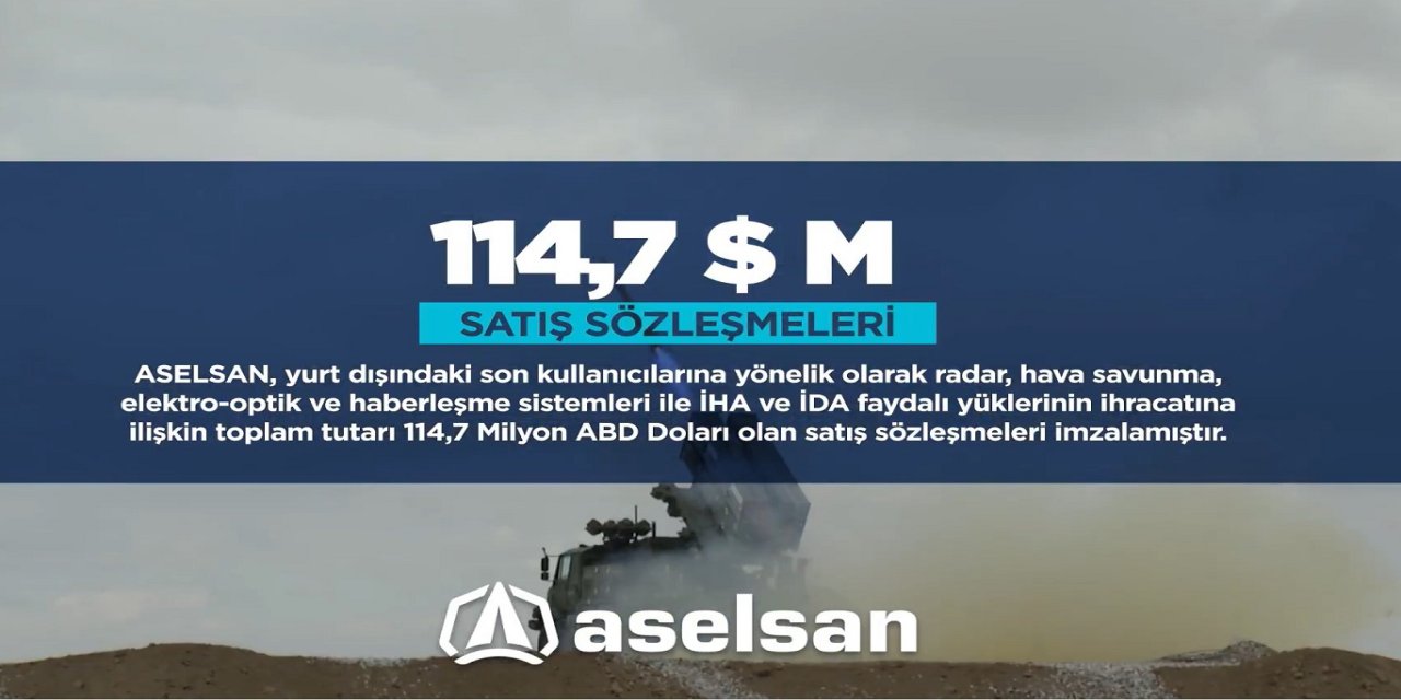 ASELSAN 114,7 milyon dolarlık ihracat anlaşmasına imza attı