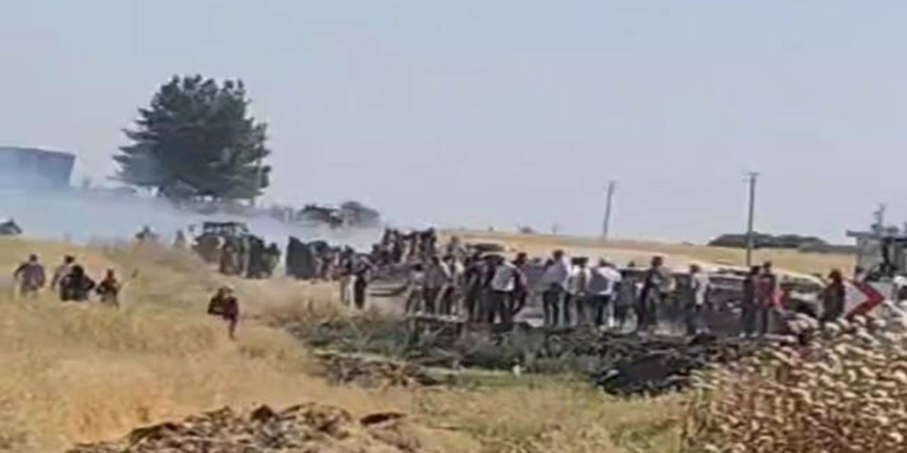 Şanlıurfa’da çıkan yangında 500 dönüm buğday ekili alan yandı
