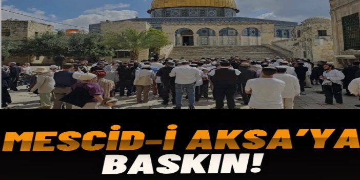 İşgalci siyonistler Mescid-i Aksa’ya baskın düzenledi