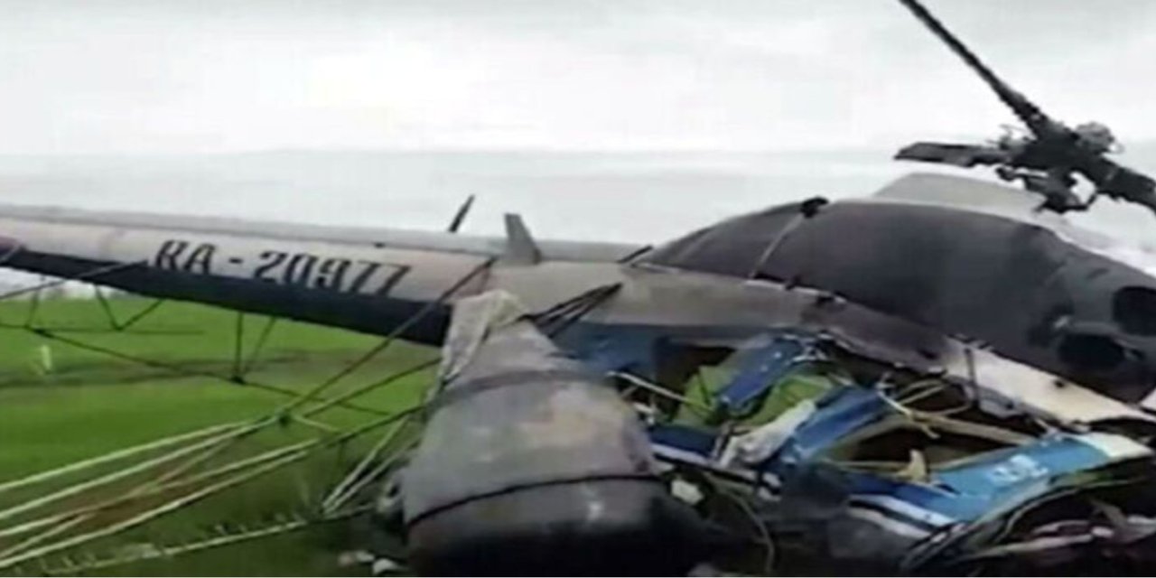 Rusya'da helikopter düştü: Bir ölü