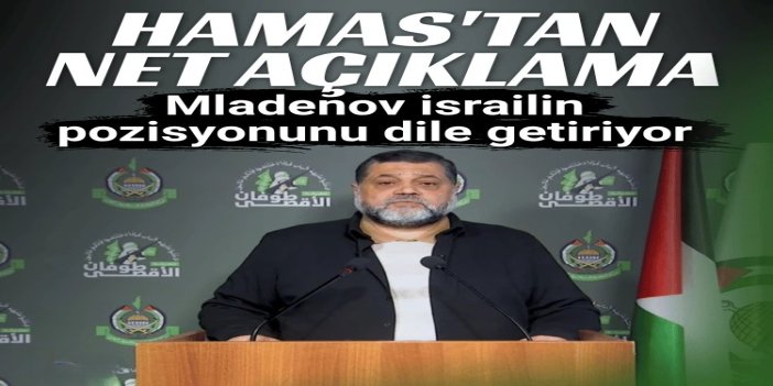 HAMAS: Mladenov israilin pozisyonunu dile getiriyor