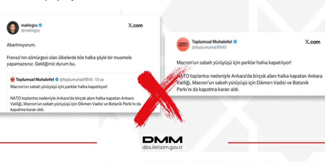DMM: Macron’un yürüyüşü nedeniyle parkların kapatılacağı iddiası asılsızdır