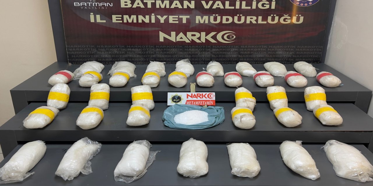 Batman'da 19 kilo metamfetamin ele geçirildi