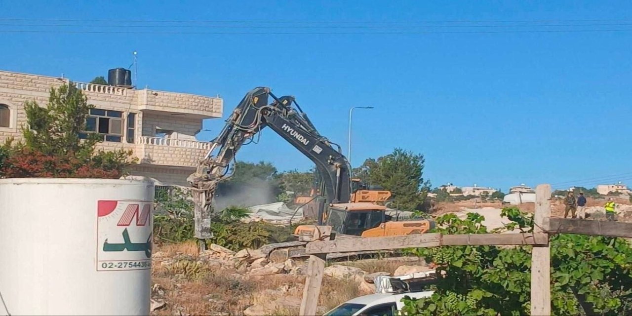Siyonist işgalciler Batı Şeria'da ev ve tarım yapılarını yıktı