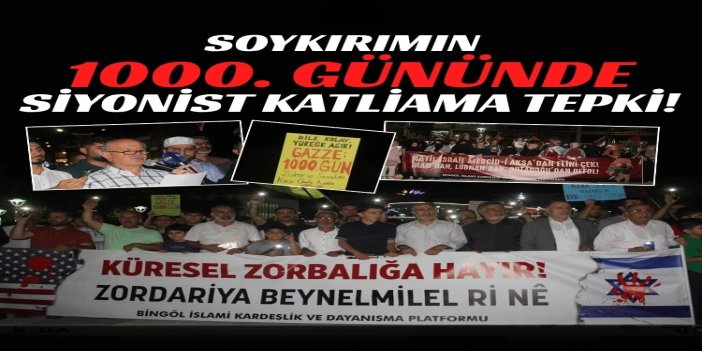 Gazze'deki soykırımın 1000'inci gününde Bingöl tek yürek oldu