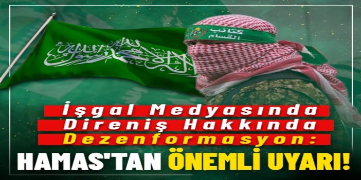 HAMAS: İşgalci, saldırılarını meşrulaştırmak için direnişe karşı kışkırtma yürütüyor