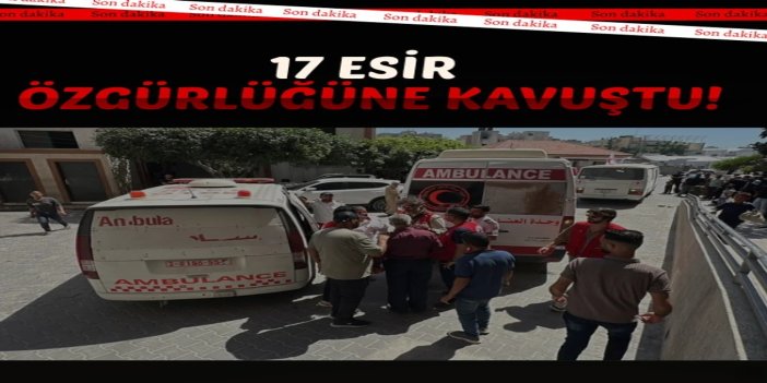 Gazze Şeridi'nden 17 esir özgürlüğüne kavuştu