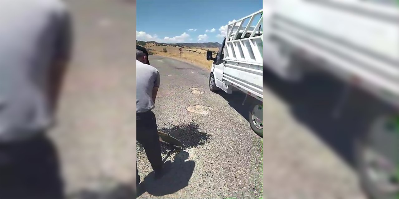 Belediye yapmayınca mahalleli asfaltı parayla alıp yolu onardı