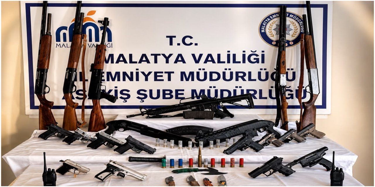Malatya'da silah teşhirine operasyon: 56 şüpheli yakalandı