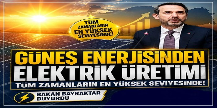 Haziranda güneş enerjisinden elektrik üretimi tüm zamanların en yüksek seviyesine ulaştı