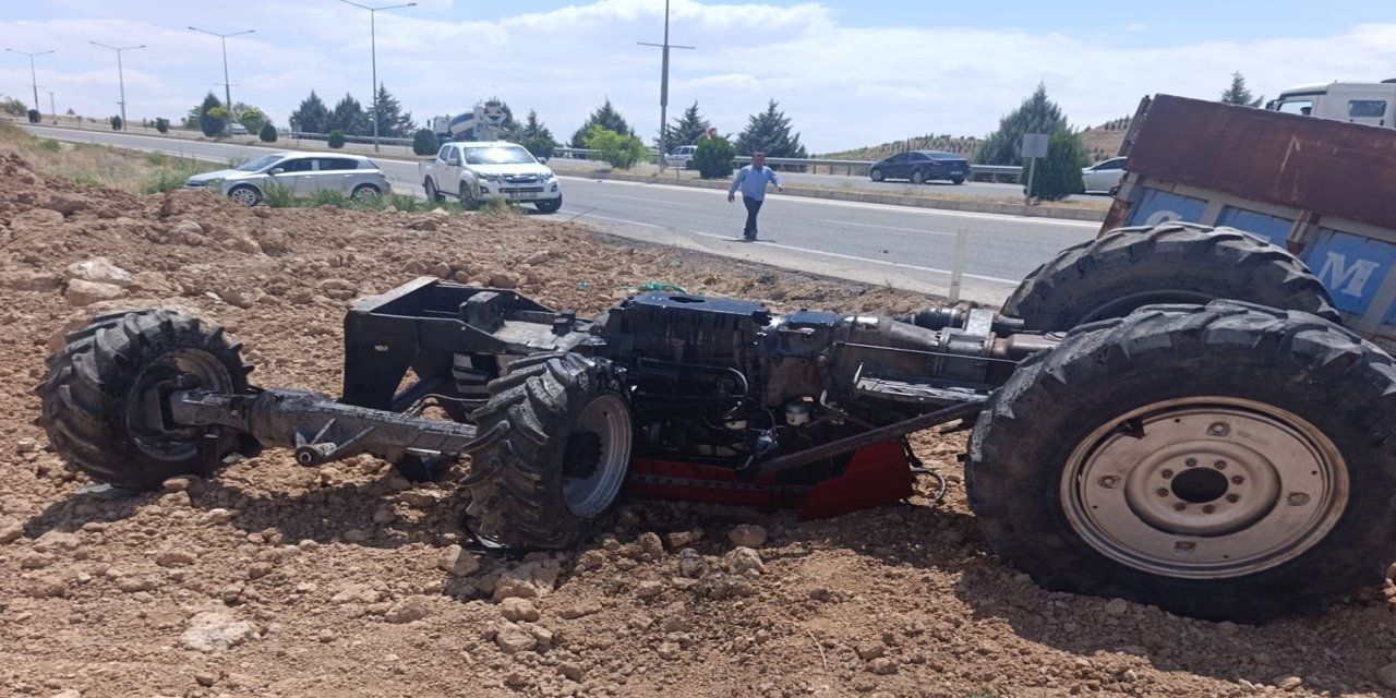 Malatya'da traktör devrildi: 2 yaralı