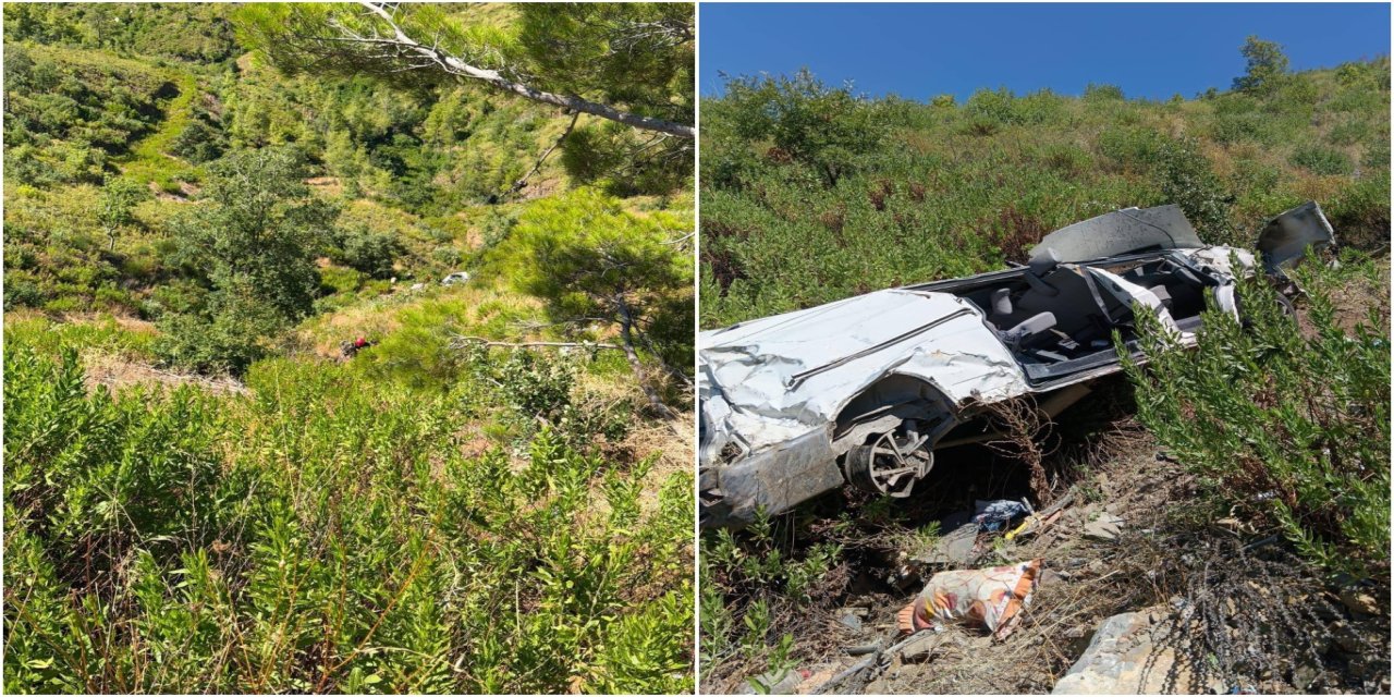 Antalya'da otomobilin uçuruma yuvarlandığı kazada 5 kişi hayatını kaybetti