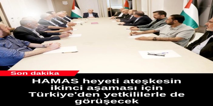 HAMAS heyeti ateşkesin ikinci aşaması için Mısır'da: Türkiye'den yetkililerle de görüşülecek