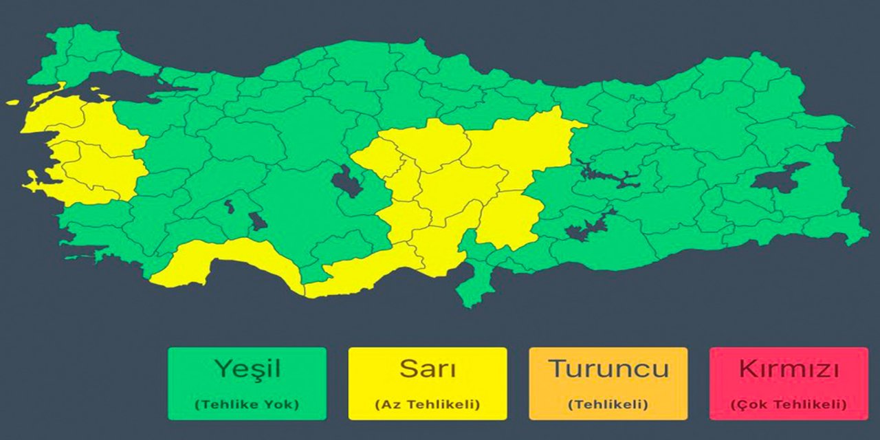 14 il için kuvvetli rüzgar ve fırtına uyarısı
