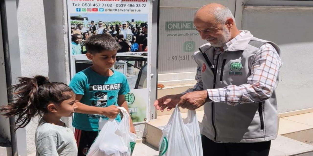 Tarsus Umut Kervanından yetim ve ihtiyaç sahibi ailelere gıda desteği