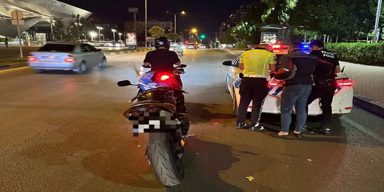 Gaziantep'te motosiklet denetimi: 665 sürücüye ceza