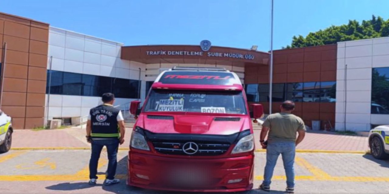 Mersin'de trafikte ters şeritte giden sürücünün ehliyetine el konuldu