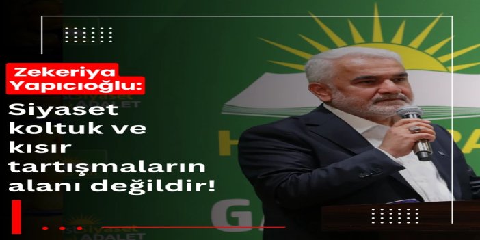 Yapıcıoğlu: Davamız hakkı hakim, adaleti yeryüzünde egemen kılmaktır