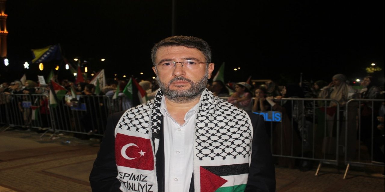 HÜDA PAR Adana İl Başkanı Beyazçiçek: "Gazze'de yaşanan vahşeti unutturmayacağız"