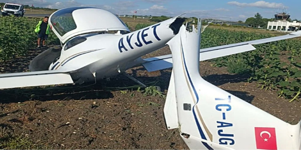Çatalca'da eğitim uçağı düştü: Bir yaralı