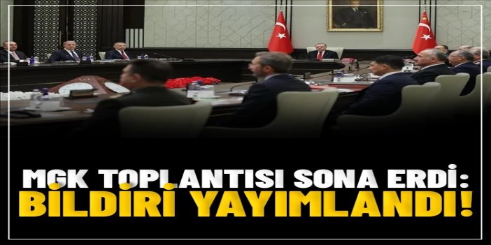 MGK bildirisi yayımlandı