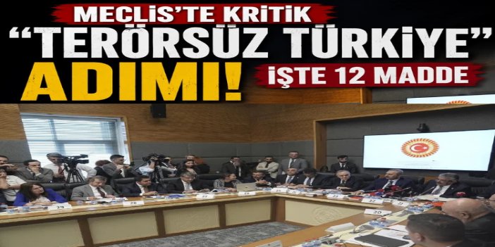 "Terörsüz Türkiye" yasa teklifi Komisyon'dan geçti