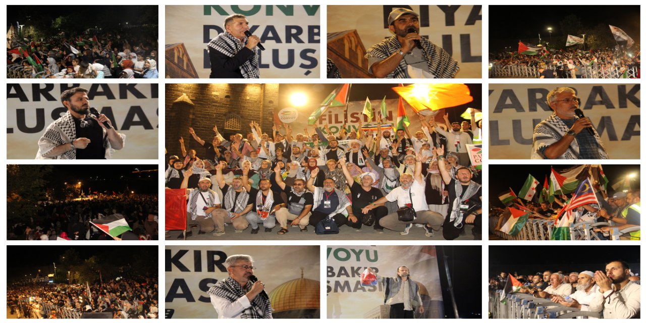 Filistin Konvoyu'nun bu geceki durağı Diyarbakır oldu