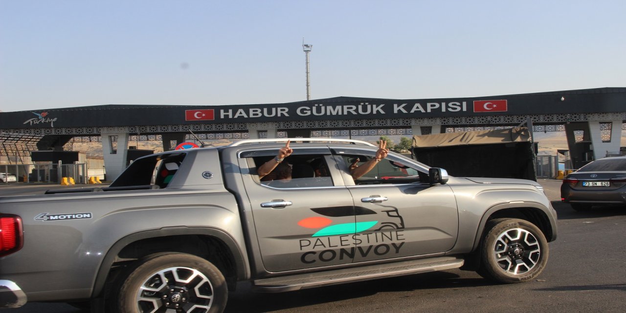 Uluslararası Filistin Konvoyu, Habur Sınır Kapısı’ndan geçiş yaptı