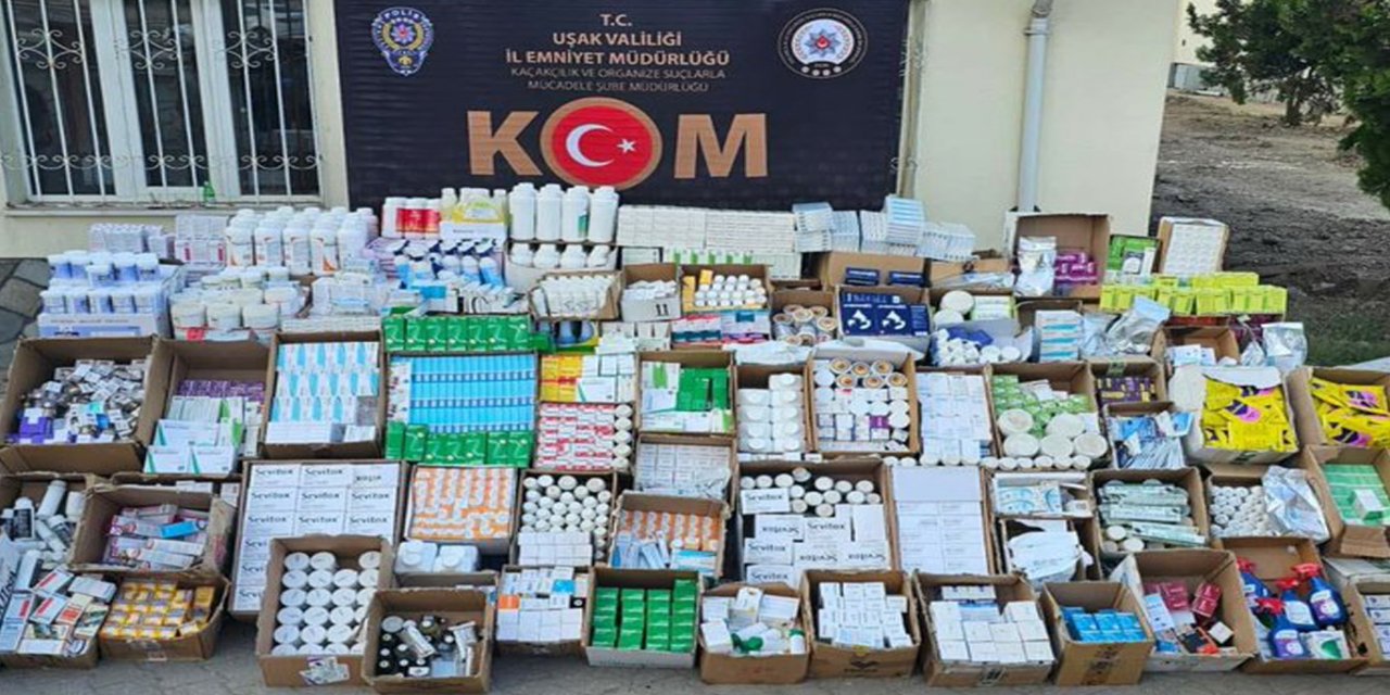 Uşak’ta 5 bin 958 kutu tarihi geçmiş kaçak hayvansal ilaç ele geçirildi