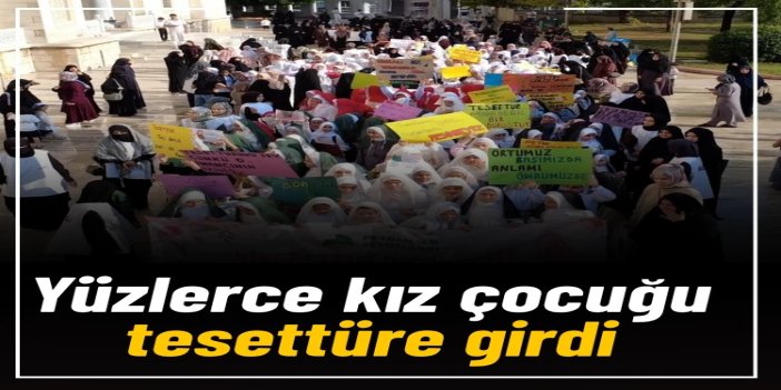 Adana’da yüzlerce kız çocuğu “Niyet Ettim Örtünmeye” programında tesettüre girdi