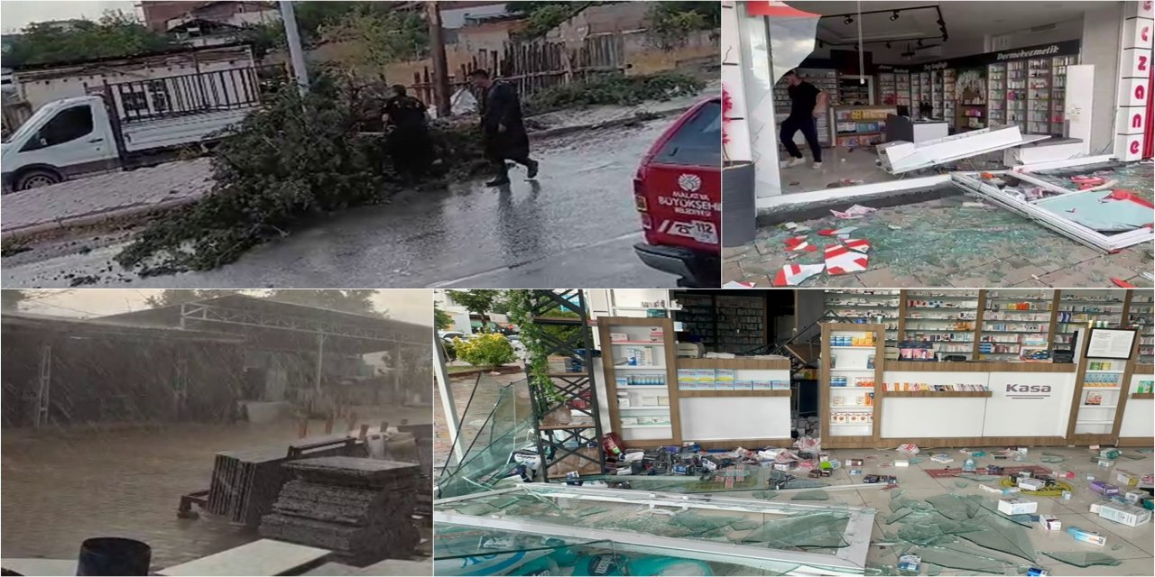 Malatya'da sağanak ve fırtına hasara yol açtı