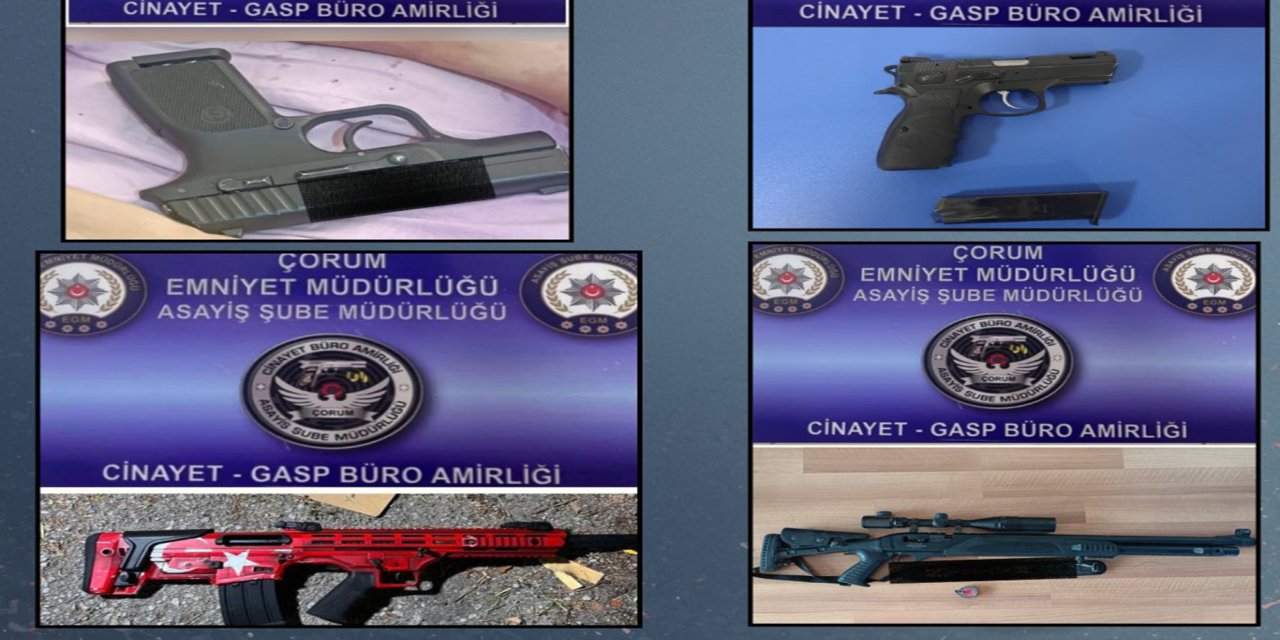 Çorum’da asayiş uygulamalarında uyuşturucu ve silah ele geçirildi