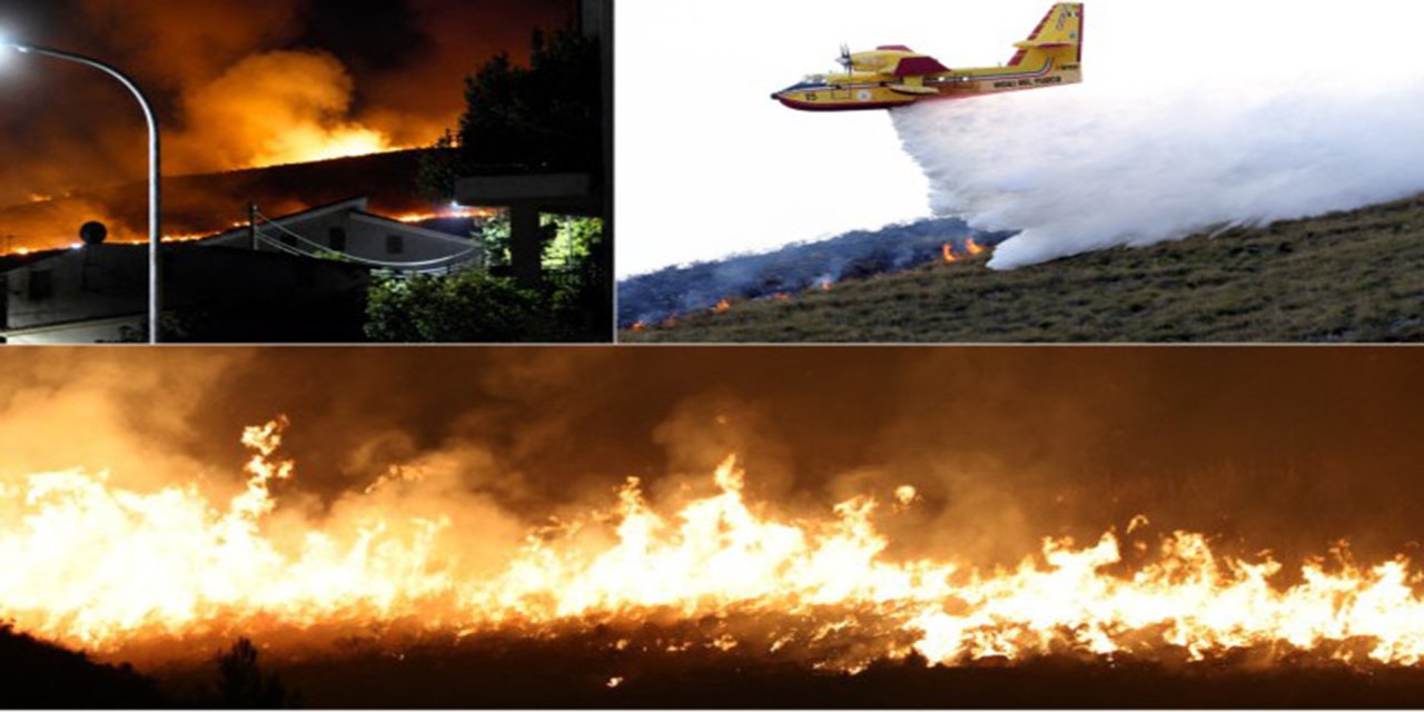 İtalya'da Sicilya ve Sardinya alevlere teslim