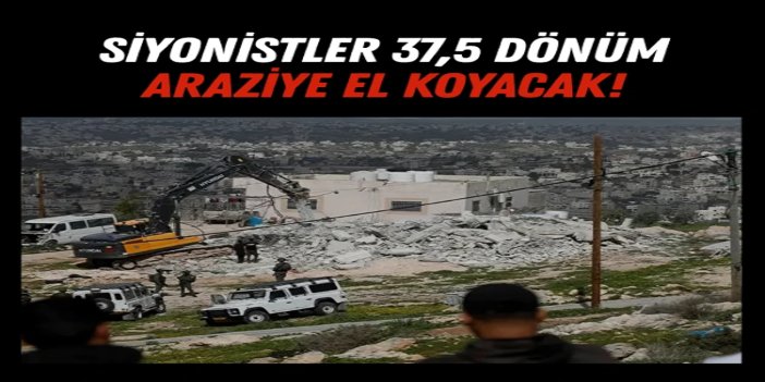 Siyonistler Batı Şeria'nın Beytunya kentinde 37,5 dönüm araziye el koyacak