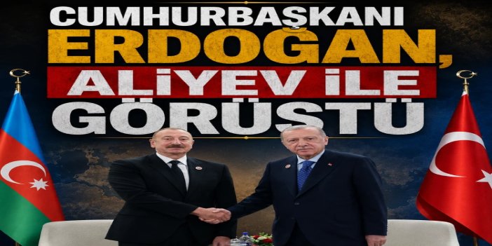 Cumhurbaşkanı Erdoğan Bişkek’te Azerbaycan Cumhurbaşkanı Aliyev ile görüştü
