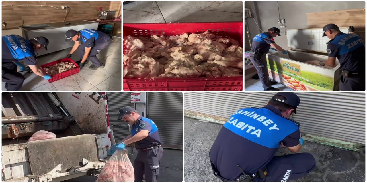 Gaziantep'te merdiven altı ciğer imalathanesinde 500 kilo ürün imha edildi