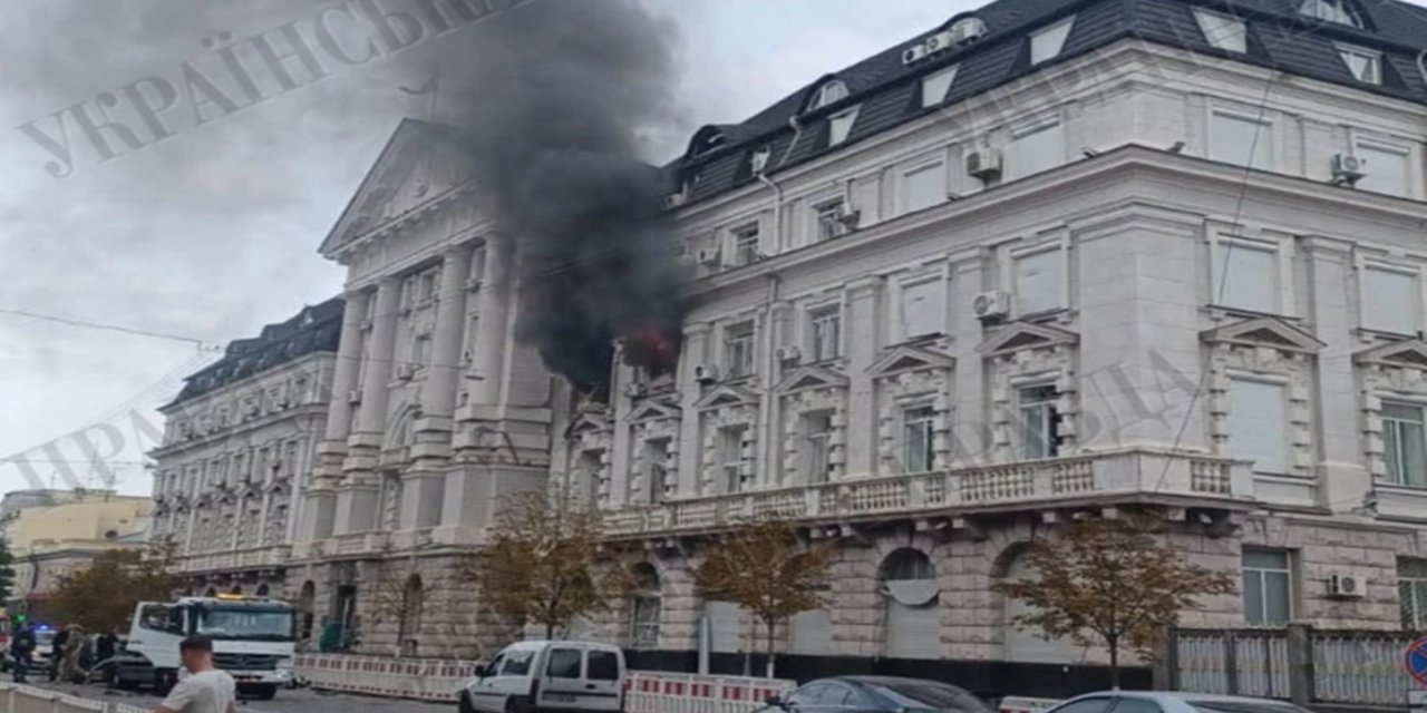 Rusya, Kiev'deki Güvenlik Servisi binasını İHA ile vurdu