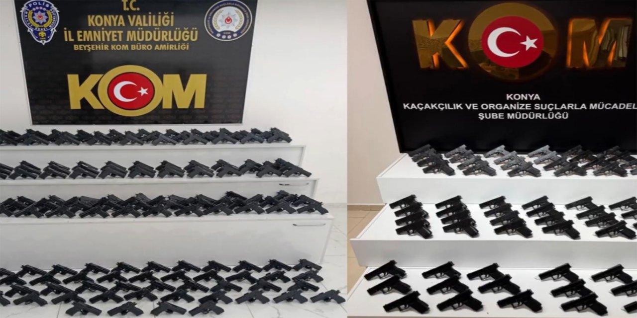 Konya’da 244 ruhsatsız tabanca ele geçirildi