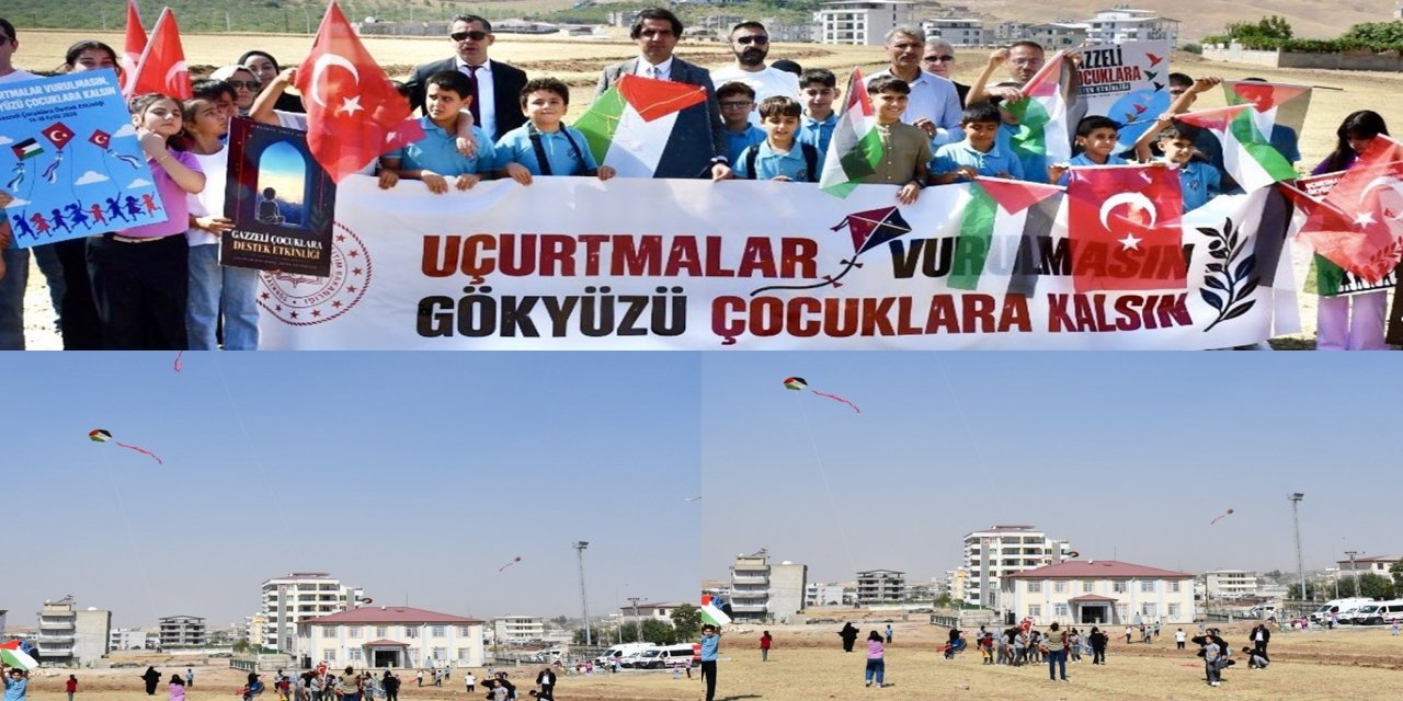 Siirt’te gökyüzüne barış mesajı: Uçurtmalar Gazze’deki çocuklar için uçuruldu