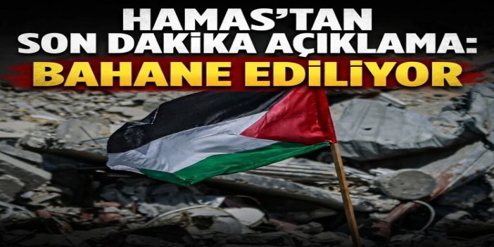 HAMAS: Siyonistlerin ateşkes ihlali iddiaları saldırılara bahane ediliyor