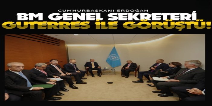 Cumhurbaşkanı Erdoğan, BM Genel Sekreteri Guterres ile görüştü