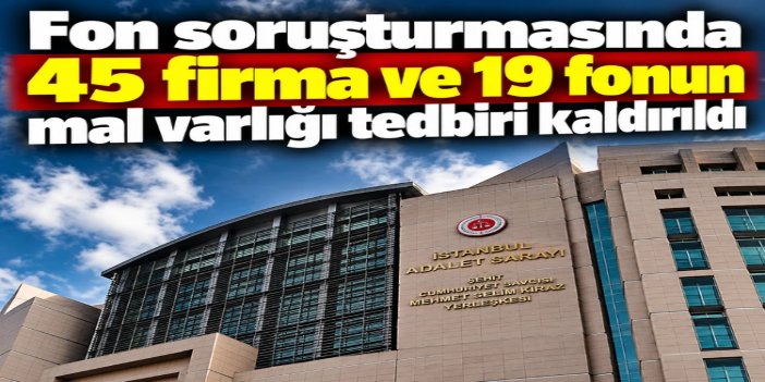 Fon soruşturmasında yeni gelişme: Tedbirler kaldırıldı