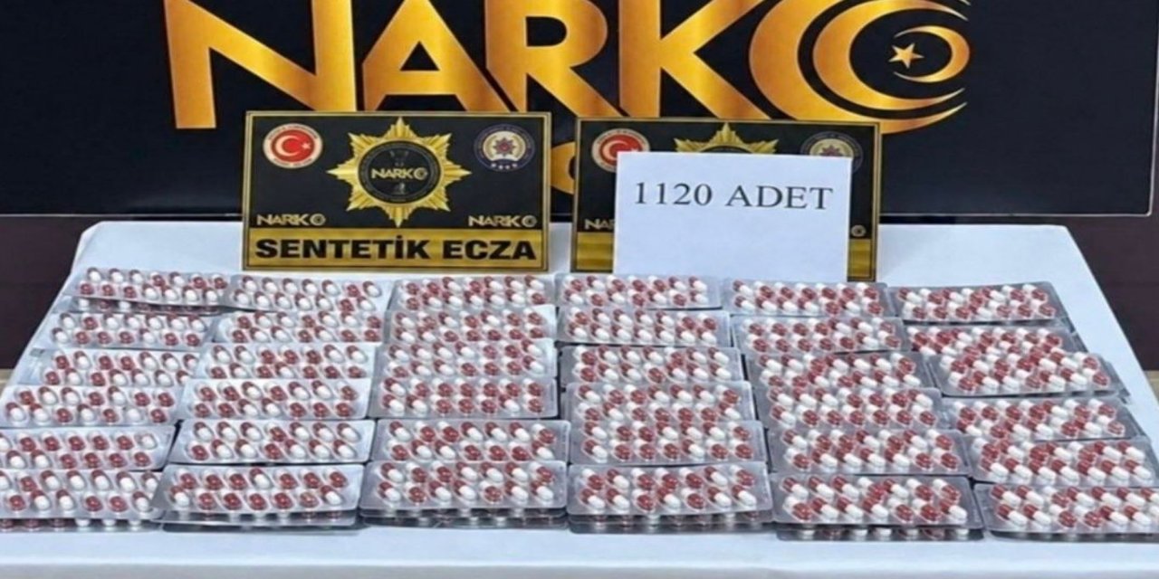 Yozgat'ta 1120 sentetik ecza hap ele geçirildi