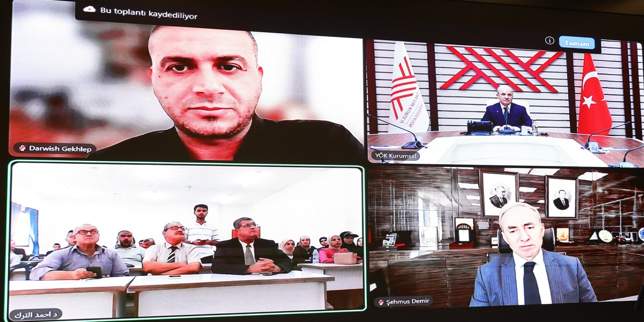 YÖK Başkanı Özvar, Gazze İslam Üniversitesinde akademik yıl açılış dersini verdi