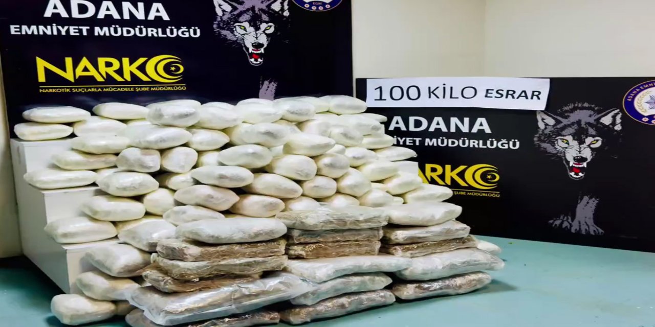 Adana’da uyuşturucu operasyonu: 100 kilogram esrar ele geçirildi